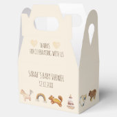 Boho Baby Toys Beige Favor Box Bedankdoosjes (Geopend)
