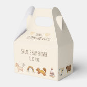 Boho Baby Toys Beige Favor Box Bedankdoosjes (Voorkant Zijde)