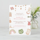 Boho  Baby Toys & Clothes Baby shower Kaart (Staand voorkant)