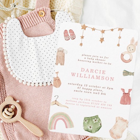 Boho  Baby Toys & Clothes Baby shower Kaart