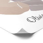 Boho Baby Twin Girls Name Nursery Poster (Hoek)