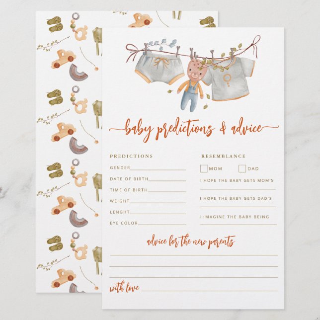 Boho Baby Voordicties en advies (Voorkant / Achterkant)