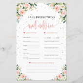 Boho baby voorspellingen en een gamekenkaart met a (Voorkant)