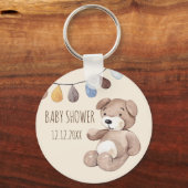Boho Baby Waterverf Beer Beige sleutelhanger (Voorkant)