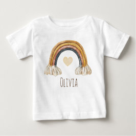Boho Baby Waterverf Rainbow Beige Baby T-Shirt