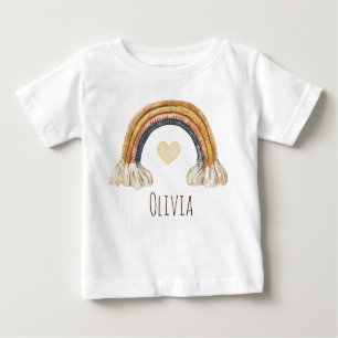 Boho Baby Waterverf Rainbow Beige Baby T-Shirt