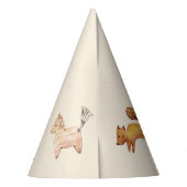 Boho Baby Waterverf Rainbow Lama Party Pet Feesthoedjes (Achterkant)