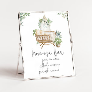 Boho Baby Wieg Baby shower Mom Osa Bar Poster