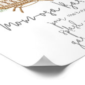 Boho Baby Wieg Baby shower Mom Osa Bar Poster (Hoek)