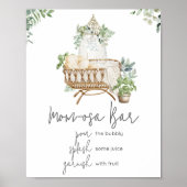 Boho Baby Wieg Baby shower Mom Osa Bar Poster (Voorkant)