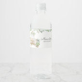 Boho Baby Wieg Baby shower Waterfles Etiket (Voorkant)
