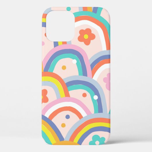 Boho baby zomerwhimsical regenboog naadloze patrou Case-Mate iPhone case (Achterkant)