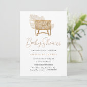 Boho babybed baby shower kaart (Staand voorkant)