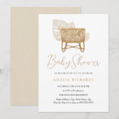 Boho babybed baby shower kaart (Voorkant / Achterkant)