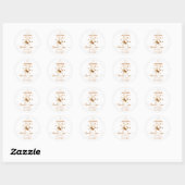 Boho babykamer mobiel bedankt ronde sticker (Vel)