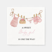 Boho Babykleding Baby shower Boekaanvraag Servet (Voorkant)