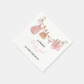 Boho Babykleding Baby shower Boekaanvraag Servet (Hoek)