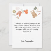 Boho babykleding bedankt baby shower (Voorkant)