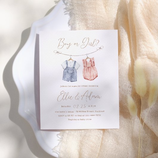 Boho Babykleding Budget Geslacht Onthulling Uitnod