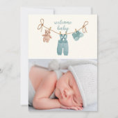 BOHO Babykleding Geboorte Aankondiging Kaart (Voorkant)