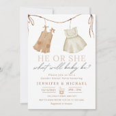 Boho Babykleding Geslacht onthullen Kaart (Voorkant)