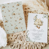 Boho  babykleding Het is een meisje baby shower Kaart