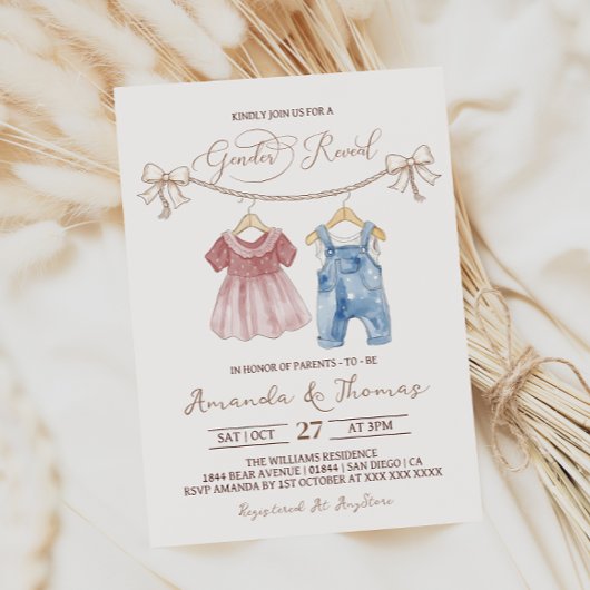 Boho babykleren geslacht onthulling kaart