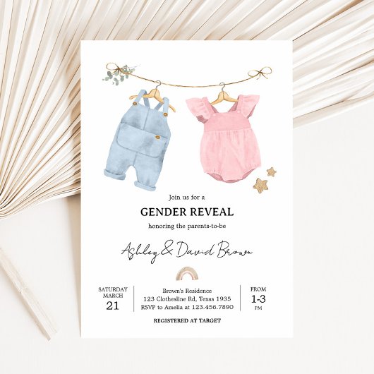 Boho Babykleren Geslacht Reveal Kaart