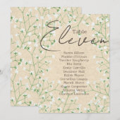 Boho Baby's Breath Table Number (aantal zitplaatse Kaart (Voorkant / Achterkant)