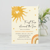 Boho Baby's Eerste Jaar Rond de Zon Kaart (Staand voorkant)