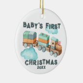 Boho Baby's eerste kersttrein Ornament (Rechts)