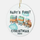 Boho Baby's eerste kersttrein Ornament (Links)