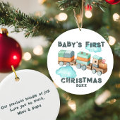 Boho Baby's eerste kersttrein Ornament