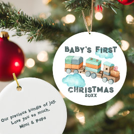 Boho Baby's eerste kersttrein Ornament