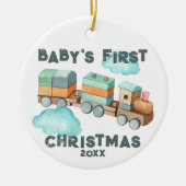 Boho Baby's eerste kersttrein Ornament (Voorkant)