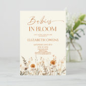 Boho baby's in bloei Wildflower Baby shower Kaart (Staand voorkant)