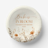 Boho Baby's in Bloom Wildflower Twins Baby shower Papieren Kommen (Voorkant)