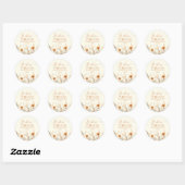 Boho Baby's in Bloom Wildflower Twins Baby shower Ronde Sticker (Vel)