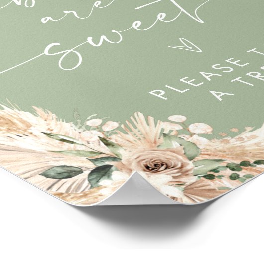 Boho baby's zijn een taaie Baby shower-dessert-geb Poster (Hoek)