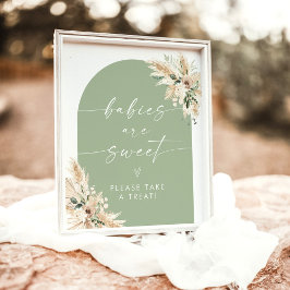 Boho baby's zijn een taaie Baby shower-dessert-geb Poster