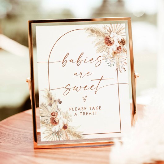 Boho baby's zijn een taaie Baby shower-dessert-geb Poster