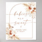 Boho baby's zijn een taaie Baby shower-dessert-geb Poster (Voorkant)