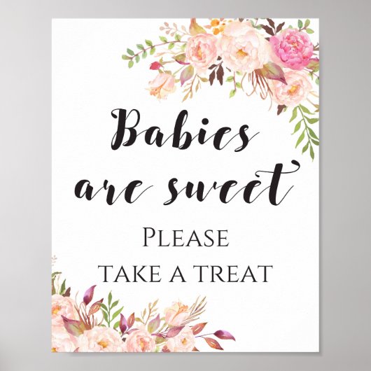 Boho Baby's zijn zoet en nemen een traktatie teken Poster (Voorkant)