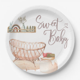 BOHO BABYSHOWER, BABYSHOWER, OH BABY UITNODIGING  PAPIEREN BORDJE