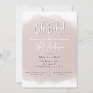 Boho babyshower uitnodiging