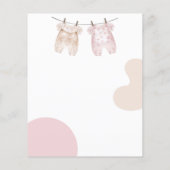 Boho Babysitter Waterverf Service Tear-Off Flyer (Achterkant)