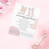 Boho Babysitter Waterverf Service Tear-Off Flyer