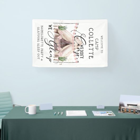 Boho Bachelorette Glamping-feest onder de sterren  Spandoek (Beurs)