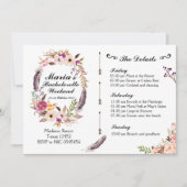 Boho Bachelorette Weekend Itinerary Invitation Kaart (Voorkant)