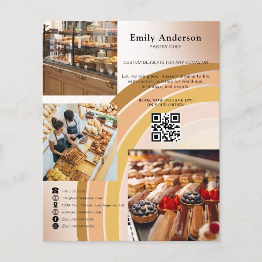 Boho Bakery Flyer | Boek uw volgende afspraak (Voorkant)